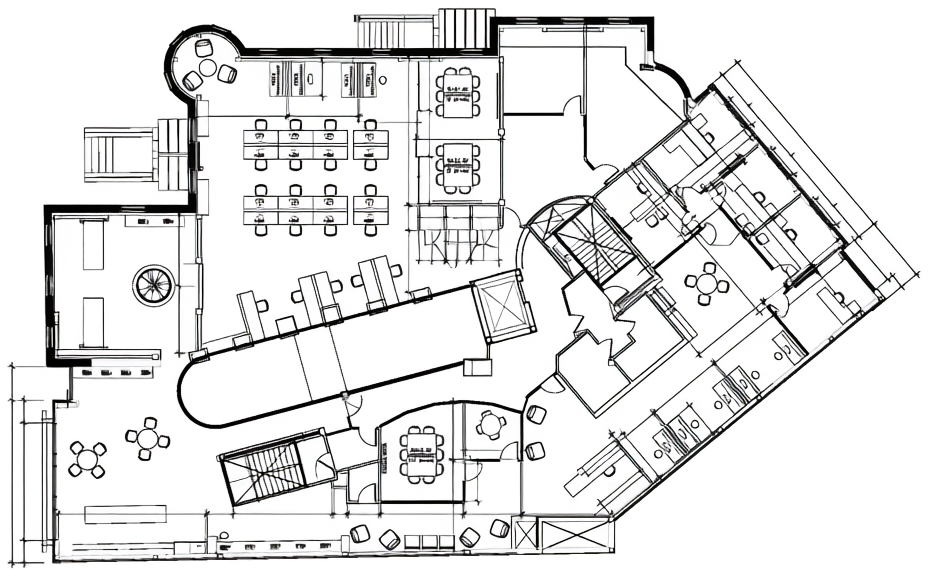 3rd Floor Innovation Floor plan showing open layout with meeting areas