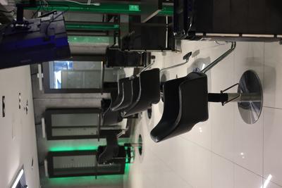 Full salon floor with styling chairs