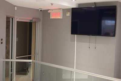 Entrance area with mounted display